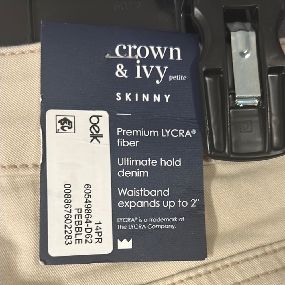 crown & ivy Cream Skinny Jeans - Picture 6 of 7